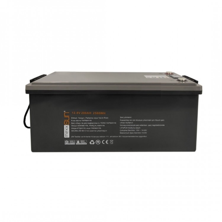 MEXXSUN Lityum Akü 12,8V 200Ah (LiFePo4) 2560Wh
