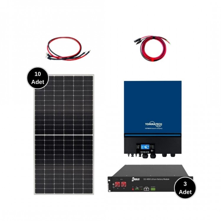 Solar Sanal Market 7 kw Lityum Solar Paket