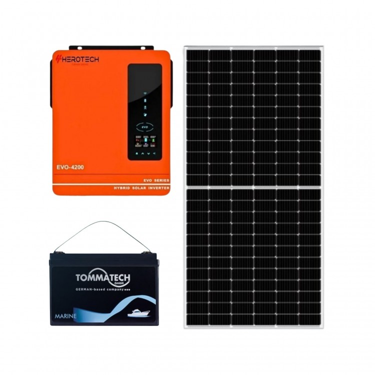 Solar Sanal Market 4 kW Büyütülebilir Eco Solar Paket