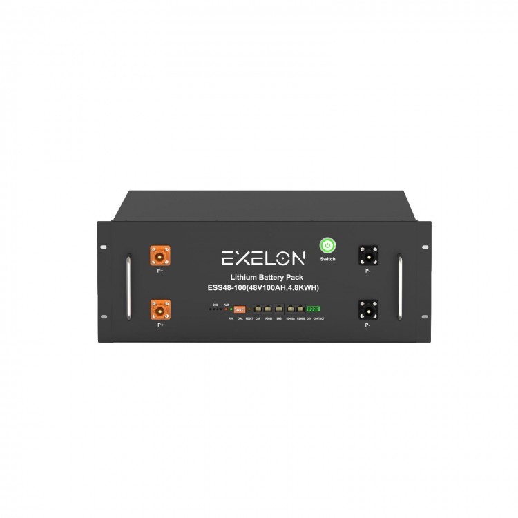 Exelon 48 V 100 Ah Amper Lityum Akü Batarya Rack Tipi