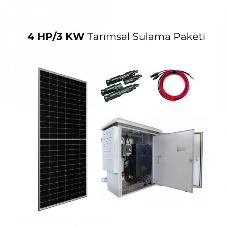 Solar Sanal Market 4 HP/3 KW Tarımsal Sulama Sistemi Paketi
