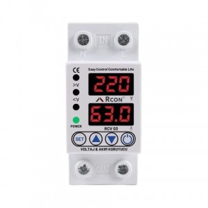 AC Devre Kesici Dijital (Amper-Voltaj Devre Kesici) 63 amp/220volt
