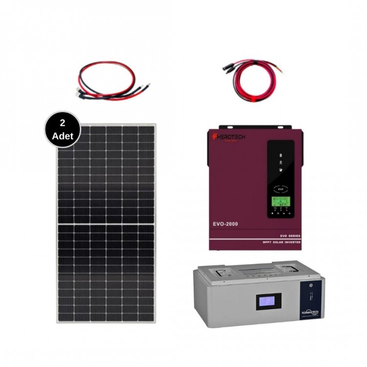 Solar Sanal Market 2 kW Lityum Solar Paket