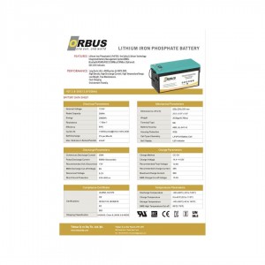 Orbus 12.8 V Volt 200ah Amper Lityum Akü