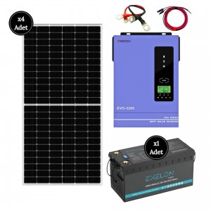 Solar Sanal Market 3 kW Lityum Solar Paket