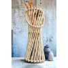 Bambu Çubuk Vazo / Doğal Ahşap Vazo / Dekoratif Bambu Çiçeklik (38 CM)