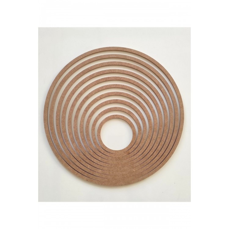 10 Lu Mdf Kasnak Düş Kapanı Makrome Halkası Boyanabilir 6 Mm