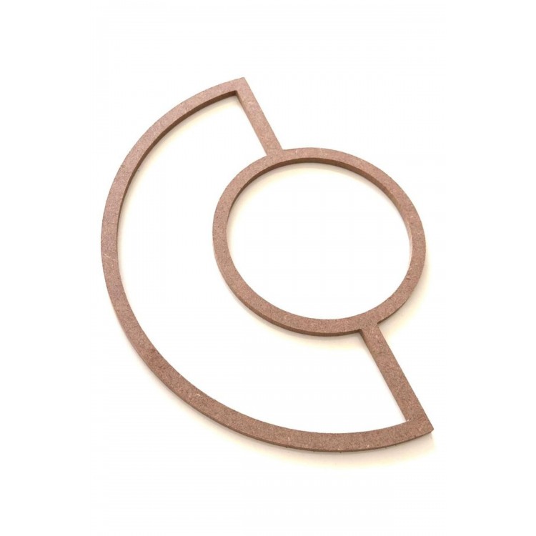 yarım halkalı makrome kasnak ham mdf 30 cm