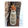 Bambu Çubuk Vazo / Doğal Ahşap Prenses Vazo / Dekoratif Bambu Çiçeklik (38 CM)