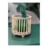 Bambu mumluk mini fener dekoratif mumluk 12 cm
