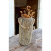 Bambu Vazo / Ahşap Vazo / Çiçeklik / Dekoratif uzun fener mumluk 38 cm