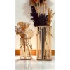 Bambu Vazo 2'li Set / Ahşap Vazo / Çiçeklik / Dekoratif uzun fener mumluk 38-24 cm