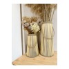 Bohem Stil Bambu Ikili Vazo Seti / Ahşap Pampas Vazo (39-25 CM)