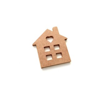 11 Cm Boyanabilir Mini Ev Süsü Ham Mdf 6 Mm
