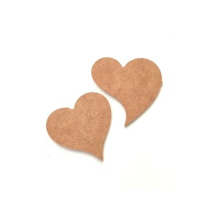 12 Cm Boyanabilir 2 Li Mini Kalp Ham Mdf 6mm
