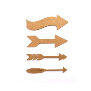 4 Lü Ok Seti Ham Mdf Boyanabilir 6 mm