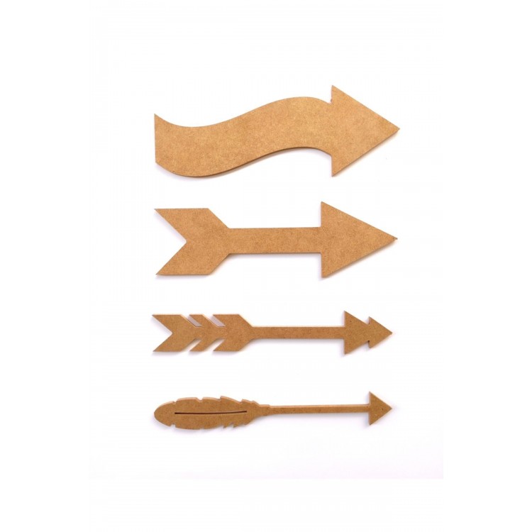 4 Lü Ok Seti Ham Mdf Boyanabilir 6 mm