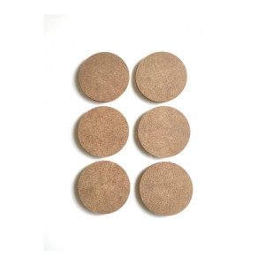 6'lı Bardak Altlığı, Boyanabilir Ham Mdf 6 Mm Kalınlık