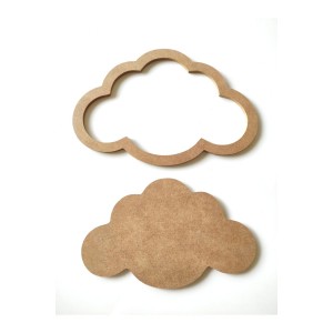 2'li Bulut Seti Ham Mdf Boyanabilir 6 mm 30 cm
