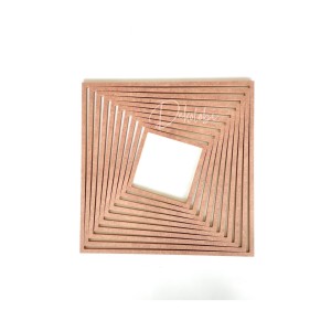 Kare 10'lu Kasnak Düş Kapanı Makrome Halkası 6 Mm Ham Mdf
