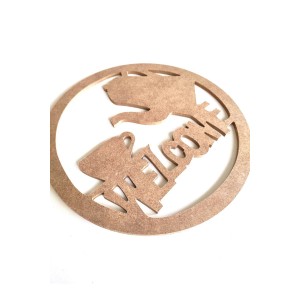 Ham Mdf Boyanabilir Welcome Demlik Fincan 30 Cm