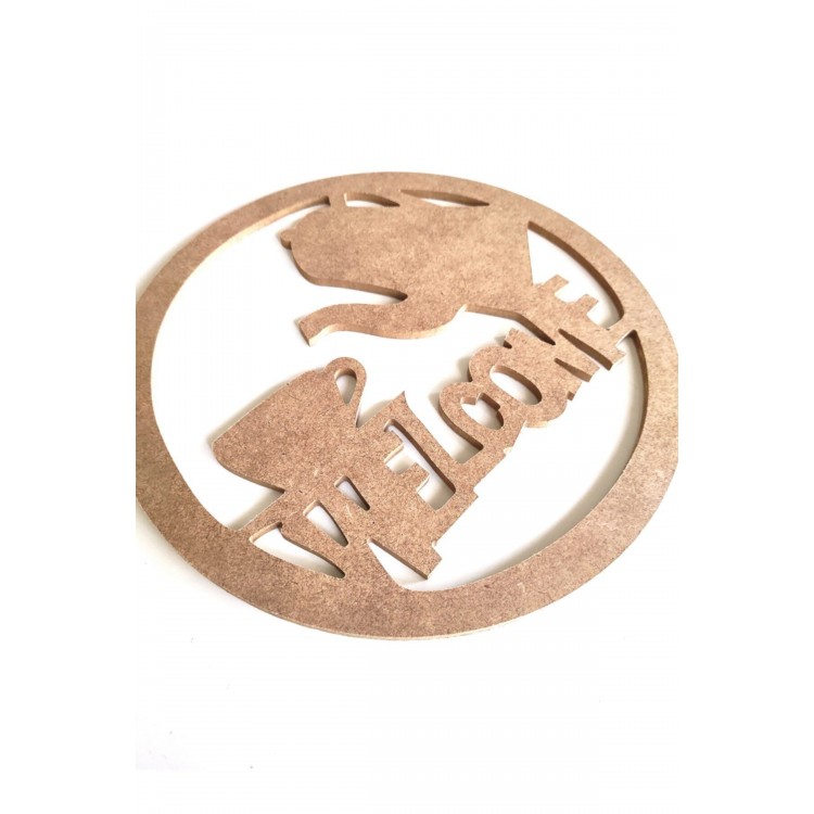 Ham Mdf Boyanabilir Welcome Demlik Fincan 30 Cm