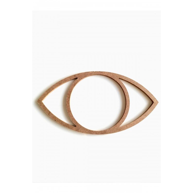 Kirpiksiz Göz Kesim Kasnak 30*15 Cm Boyanabilir Ham Mdf