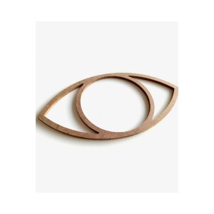 Kirpiksiz Göz Kesim Kasnak 30*15 Cm Boyanabilir Ham Mdf
