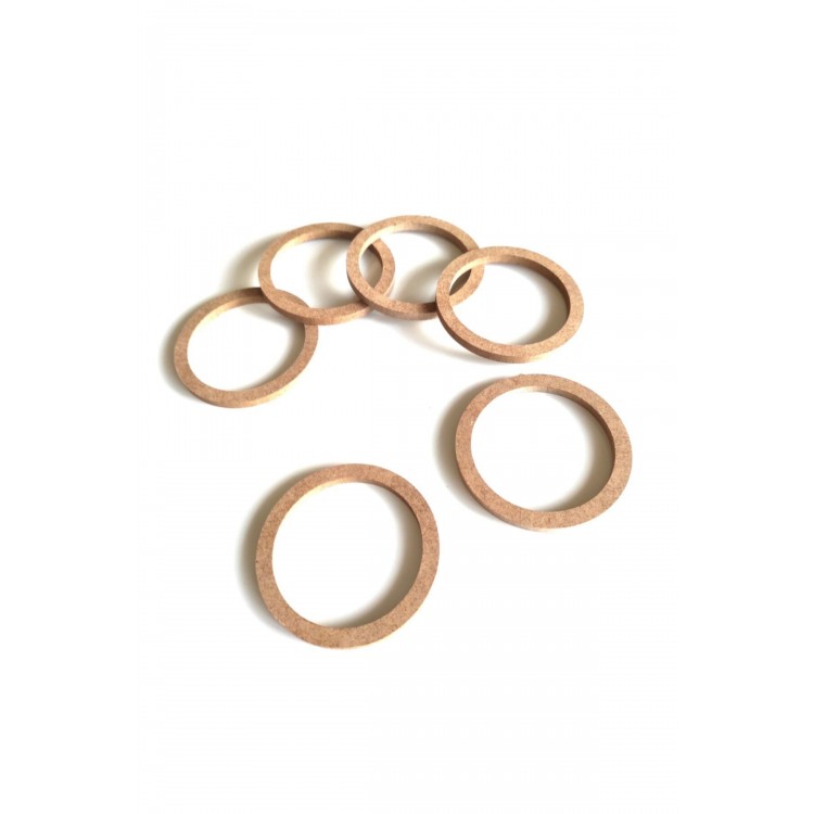 6 Adet Mini Mdf Hobi Halka 10 Cm Boyanabilir