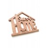 Home Sweet Kapı Duvar Süsü Boyanabilir Ham Mdf