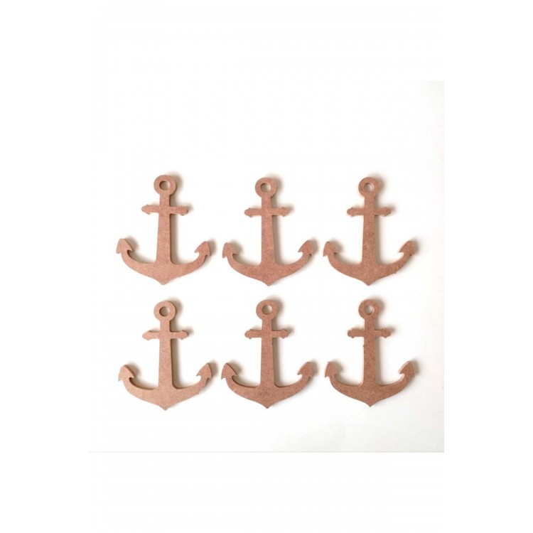 6'lı Mini Çapa Desenli Boyanabilir Ham Mdf 6 Mm