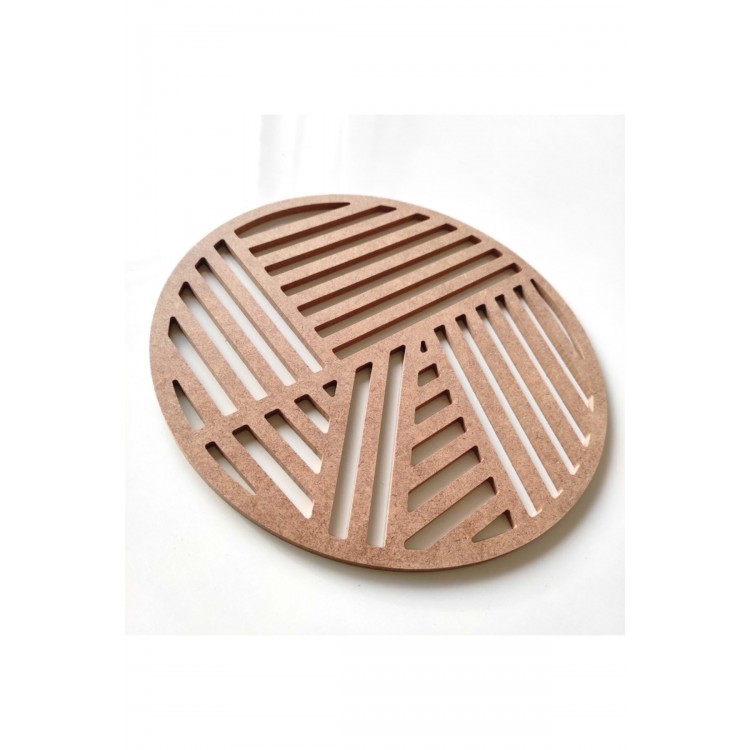Simetrik Desen Boyanabilir Hobi Dekor Obje Ham Mdf 30 Cm