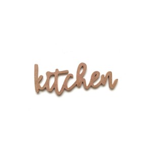 Kitchen Yazı Dekoratif Boyanabilir Mdf Obje 30 Cm