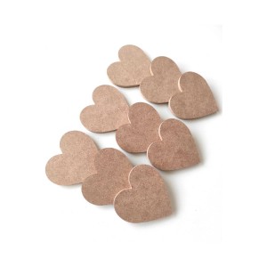 9'lu Mini Kalp Ham Mdf Boyanabilir