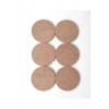 6'lı Çok Amaçlı Boyanabilir Yuvarlak Levha / Sunumluk Set 13 Cm Ham Mdf