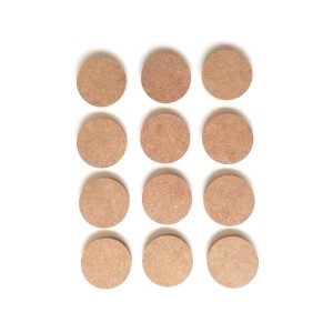 12'li Mini Çok Amaçlı Boyanabilir Yuvarlak Levha 5,5 Cm Ham Mdf
