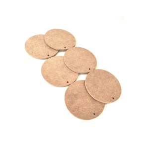 6'lı Daire 12 Cm Boyanabilir Delikli Ham Mdf Yuvarlak Duvar Süsü