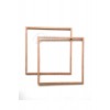 Kare 2'li 33 Cm Mdf Kasnak / Makrome Düş Kapanı /avize Kasnağı