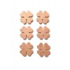 6'lı Mini Yonca Ham Mdf Boyanabilir 10 Cm
