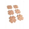 6'lı Mini Yonca Ham Mdf Boyanabilir 10 Cm