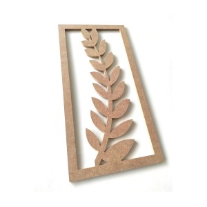 Ham Mdf Zeytindalı Pano Boyanabilir Çiçek Ağaç Dalı Tablo 20*40 cm