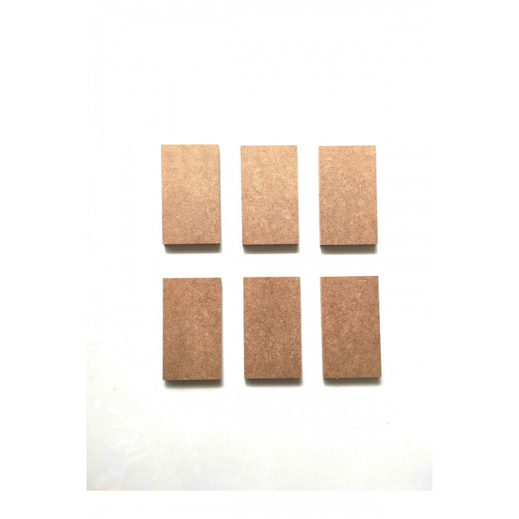 6'lı Mini Magnet Altı /boyanabilir Magnetik /çok Amaçlı Mini Ahşap Plaka 9,5 X 5,5 Cm