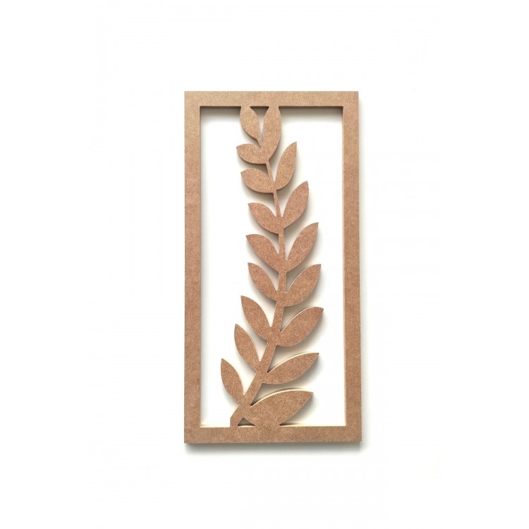 Ham Mdf Zeytindalı Pano Boyanabilir Çiçek Ağaç Dalı Tablo 20*40 cm