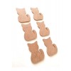 6'lı Ham Mdf Kedi / Boyanabilir Ahşap Kedi Model