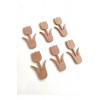 6 Lı Ahşap Mdf Mini Lale / Ham Mdf Boyanabilir Lale