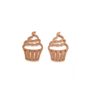 2 Li Cupcake / Ham Mdf Boyanabilir Mini Cupcake