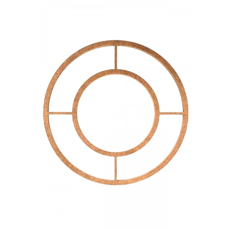 40 Cm Ham Mdf Geçişli Makrome Kasnak 40 Cm 6 Mm