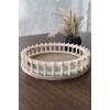 Hasır Dekoratif Bambu Çubuk Tepsi 20 Cm