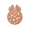 Kurdela Ve Yıldız Desenli Yılbaşı Süsü / Yılbaşı Modeli Boyanabilir 6 Mm Ham Mdf 30 cm