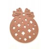 Kurdela Ve Yıldız Desenli Yılbaşı Süsü / Yılbaşı Modeli Boyanabilir 6 Mm Ham Mdf 30 cm